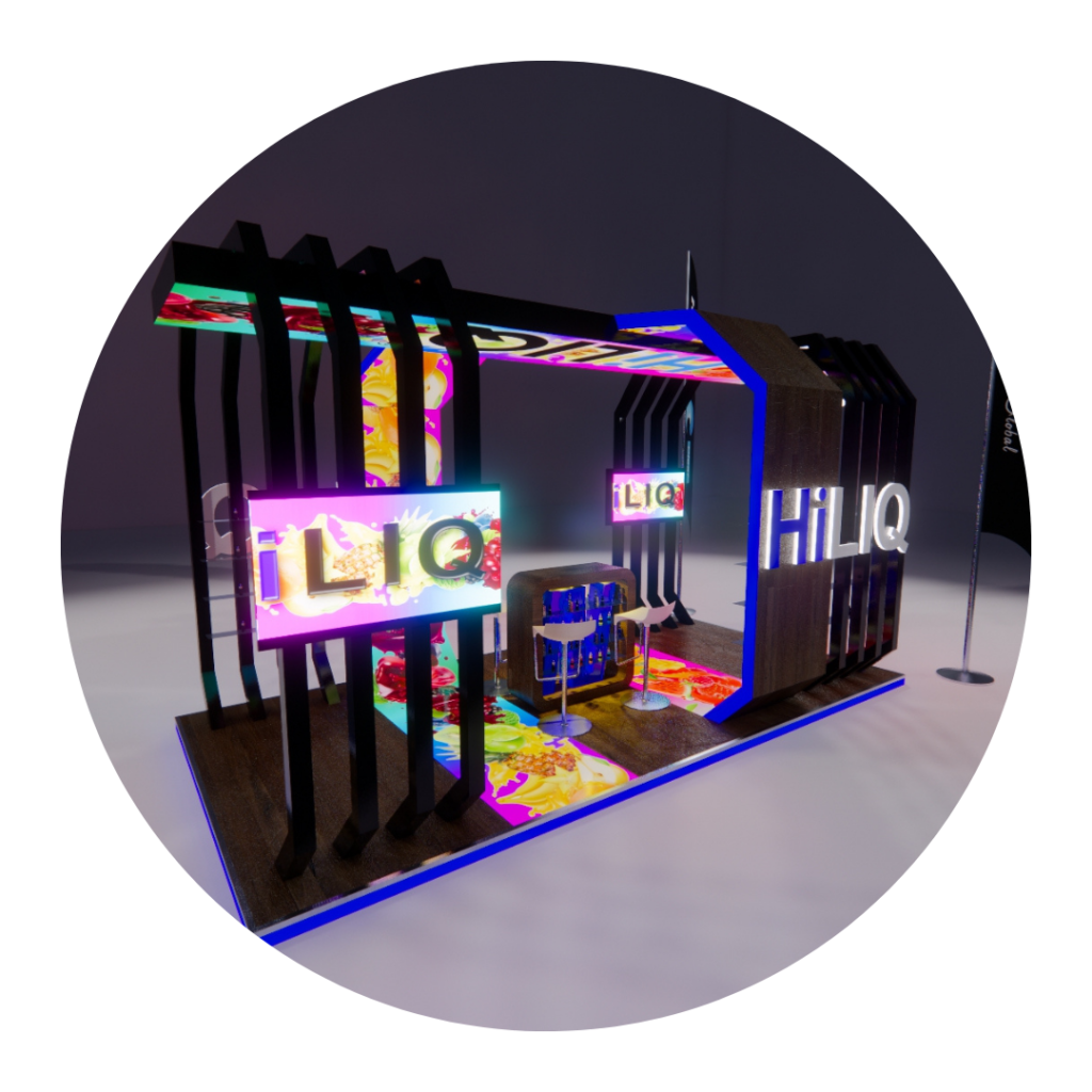 Booth Design Sayap Biru