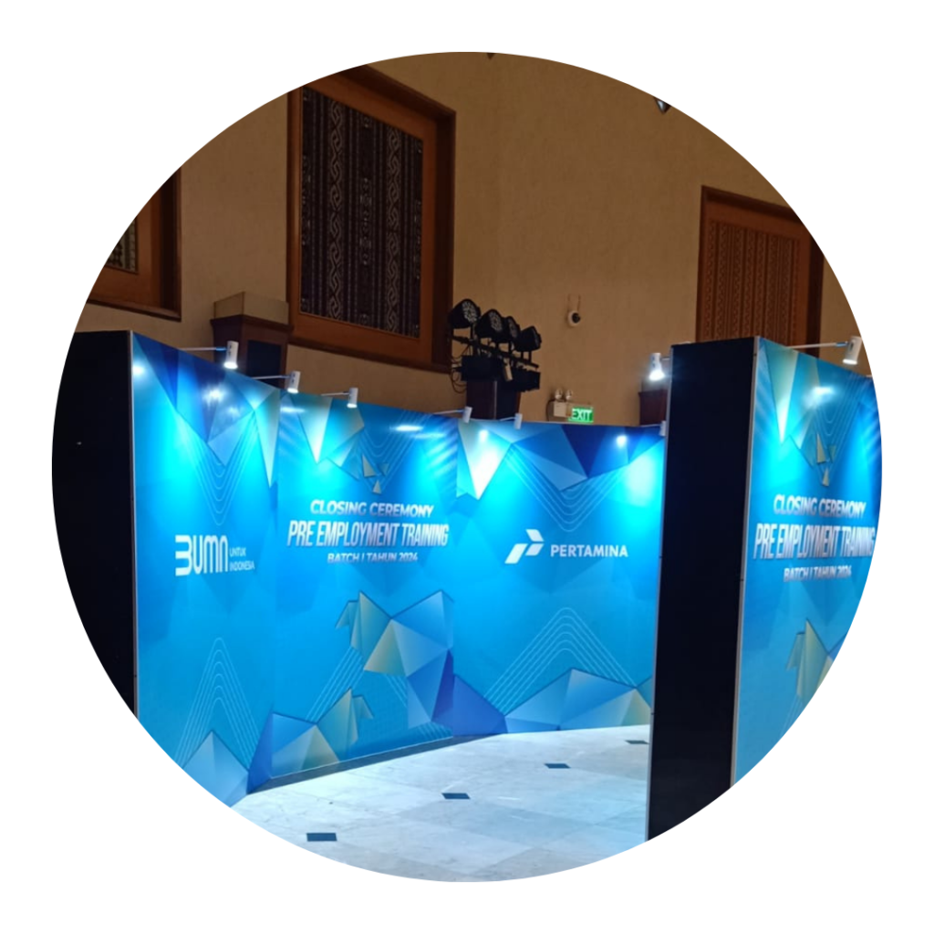 Contoh lighting LED long arm